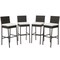 Costway Patio Wicker Barstools Bar Height Chairs W/ Cushions Backyard Off White